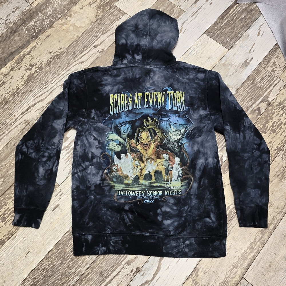 Universal Studios Halloween Horror Nights 2022 Tie Dye Hoodie Size Medium